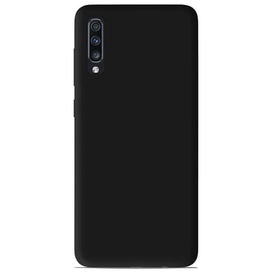 Coque silicone unie Mat Noir compatible Samsung Galaxy A70