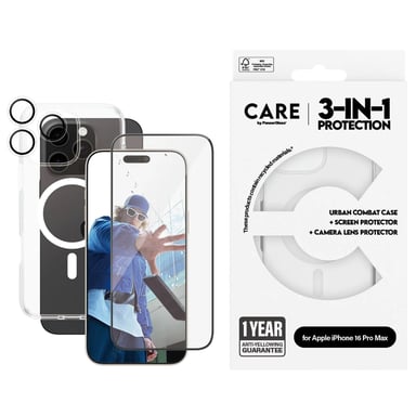 PanzerGlass CARE by ® Flagship 3-in-1 Bundle iPhone 16 Pro Max Protector de pantalla Apple 1 pieza(s)