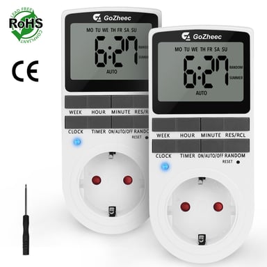 UE 2 unidades de interruptor temporizador digital
