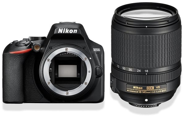 Nikon D3500 + AF-S DX 18–140 VR Juego de cámara SLR 24,2 MP CMOS 6000 x 4000 Pixeles Negro