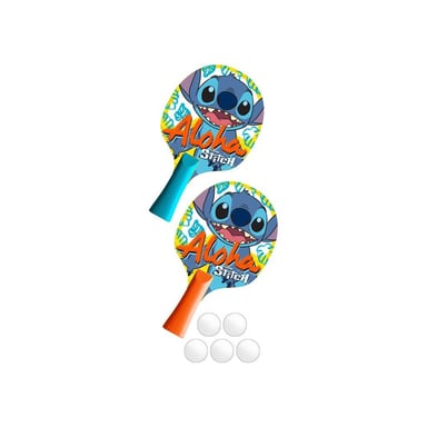 Set de ping-pong éducatif Disney Stitch 2-en-1 avec 2 raquettes et 5 balles Multicolore