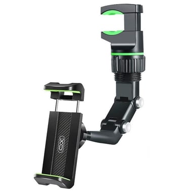 XO C107 Supporto per specchio / Supporto universale per telaio Supporto per smartphone con collo regolabile Nero