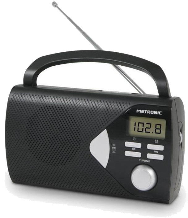METRONIC Radio Portable - Noire