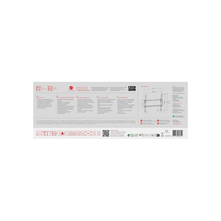 Support mural TV SMART WM2425 Inclinable 8° TV 32 à 70 pouces - vue 6