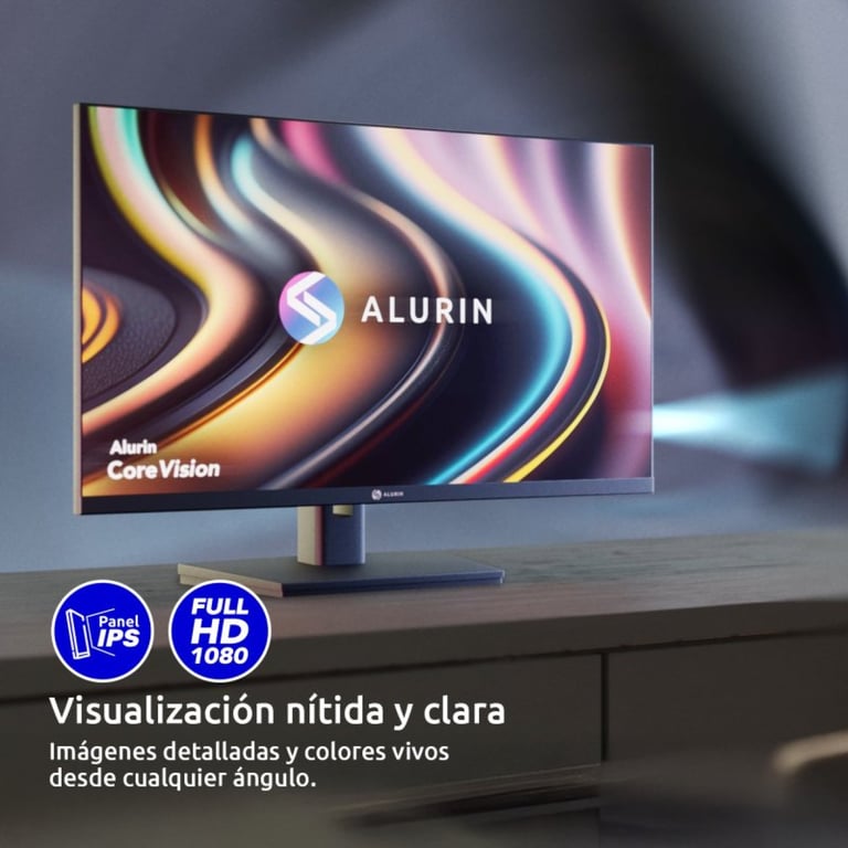 Écran Alurin 24 IPS FHD 100Hz Freesync USB Type C VESA 100x100 Design Slim Neuf - vue 2