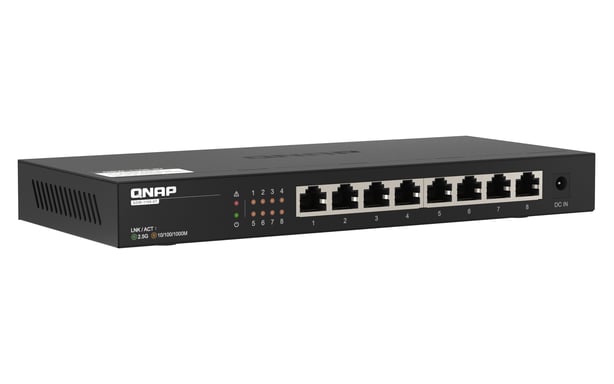 QNAP QSW-1108-8T Switch di rete Ethernet 2.5G non gestito (100/1000/2500) Nero