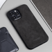 Cover in pelle scamosciata Alcantara per Apple iPhone 13 Pro Max, nero notte