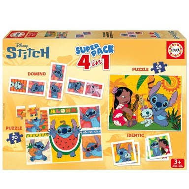 Educa Jeu de société Super Pack Stitch 4-en-1 Disney Multicolore - Neuf - vue 2