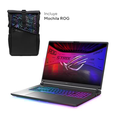 ASUS ROG Strix G18 G815LW-S9095 - Ordenador Portátil Gaming de 18'' WQXGA 240Hz (Intel Core Ultra 9 275HX, 32GB RAM, 1TB SSD, NVIDIA RTX 5080 16GB, Sin Sistema Operativo) Gris Eclipse - Teclado QWERTY español