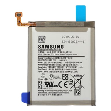 Samsung Galaxy A20e 3000mAh batteria interna originale EB-BA202ABU bianco