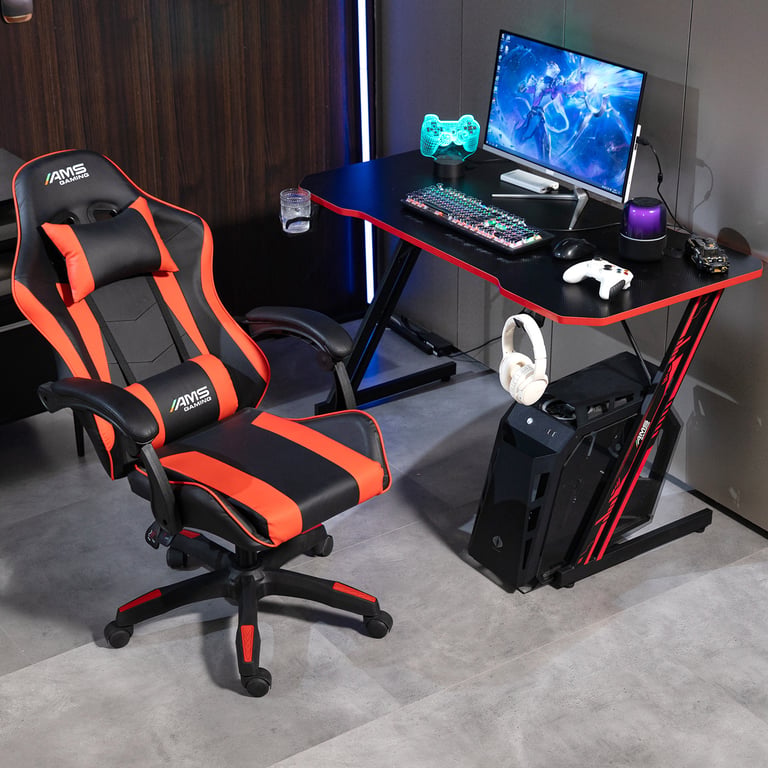Siège gaming AMS GAMING GAMER02 & Coussin lombaire Appuie tête - vue 5