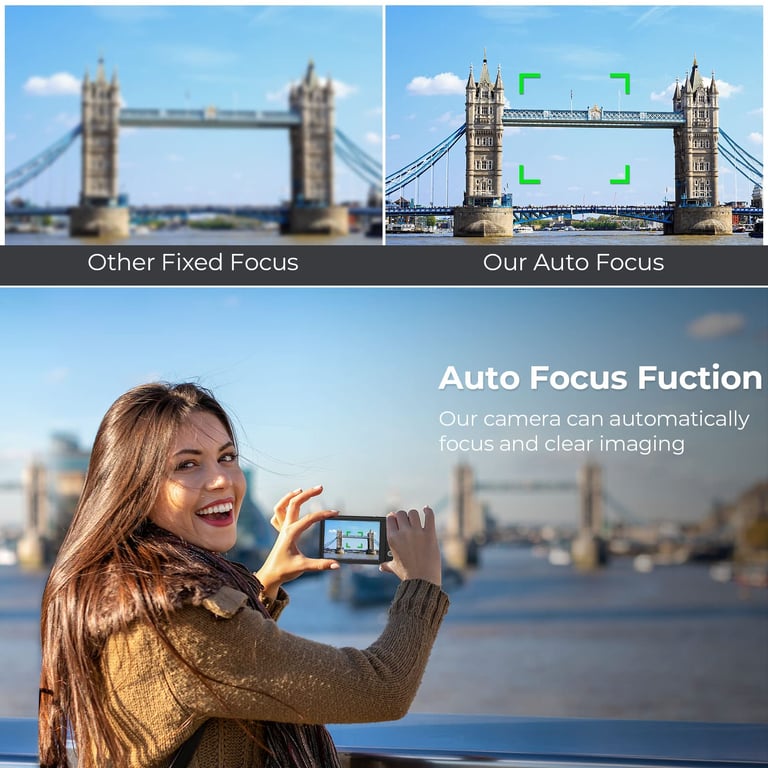 Appareil photo numérique 48MP 2 7K FHD zoom numérique 16X webcam mise au point automatique Neuf - vue 5