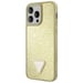 Guess Funda rígida para Apple iPhone 15 Pro Triangle Diamond Dorado