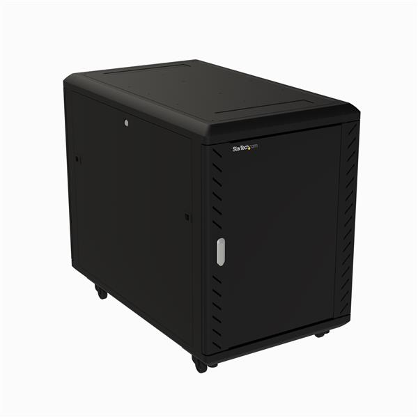 StarTech.com Armoire Rack Serveur 15U à 4 Montants Armoire Verrouillable 19 pour OrdinateurAVÉquipement IT Rack Réseau pour BureauDomicile avec Roulettes et Rails de Montage Ajustables Neuf
