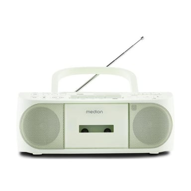 Radio CD K7 - MEDION - FM - 2x3W RMS - Verde