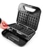 Kitchencook - Appareil à Sandwich 3en1 - 800w - Revêtement Antiadhésif - Plaque(21,6x12cm) - Contrôle Thermostat - Noir