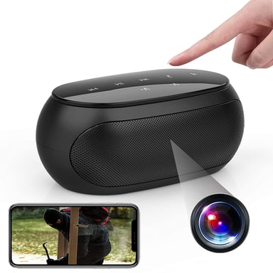 Enceinte Caméra espion 4K Détection de Mouvement Micro Espion WiFi et Bluetooth YONIS