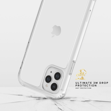 Custodia ibrida antiurto Invisible per Apple iPhone 11 Pro Max, trasparente