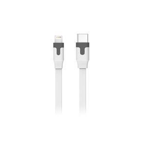 Cavo a linguetta piatto tipo C/fulmine Mfi 1M 3A Bianco