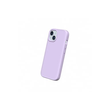 RhinoShield Coque Compatible avec [iPhone 15 Plus]   SolidSuit Compatible avec Magsafe - Coque Fine avec Technologie d'absorption des Chocs et Finition Premium Mate - Violet Lilas