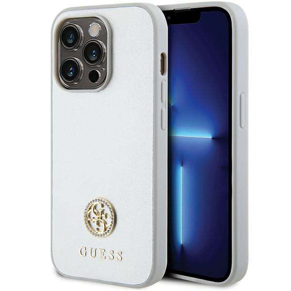 Guess Coque Strass Metal Logo pour iPhone 15 Pro