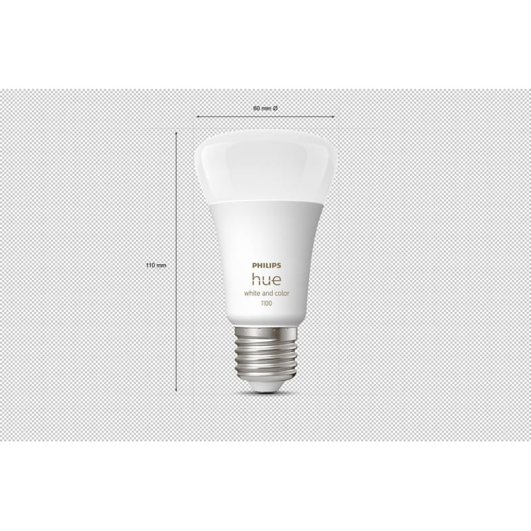 Ampoule Connectée Philips Hue W&C E27 – Pack de 2, 11 W, 1100 Lumens, Lumière Blanche et Couleur - vue 6