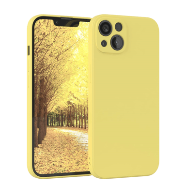 JAYM - Custodia in silicone giallo per [ APPLE IPHONE 15 PRO MAX ] - 100% silicone e microfibra - rinforzata e ultra morbida