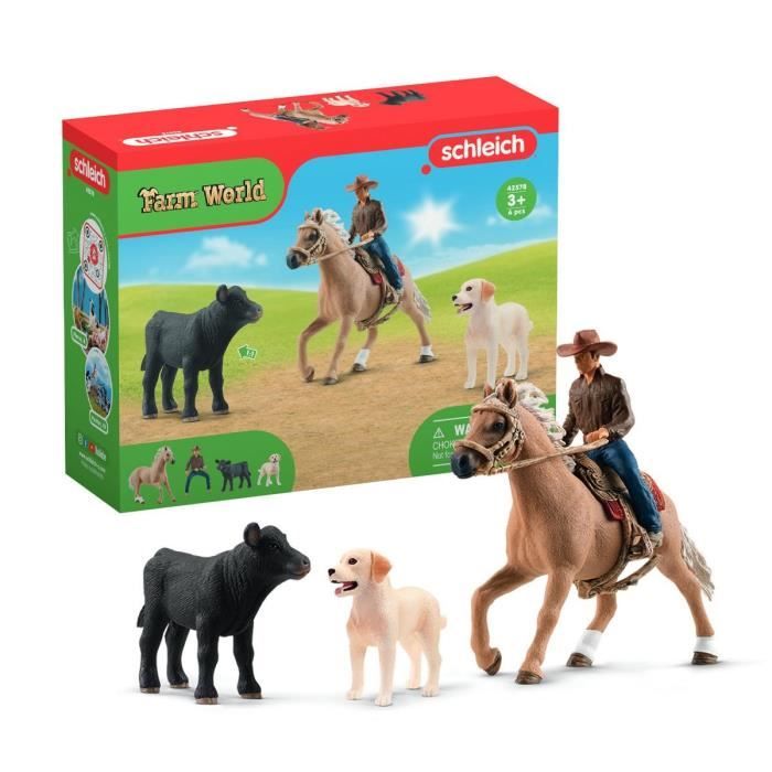 SCHLEICH Aventures d'équitation Western 42578 Gamme Farm World - vue 1