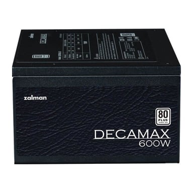 Alimentatore per PC - ZALMAN - DecaMax 600W - 80+ - Non modulare - Ventola da 120mm - Nero