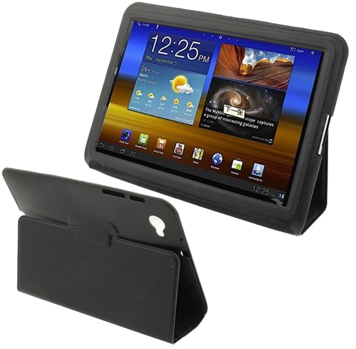 Etui de Protection Cuir Noir Support pour Samsung Galaxy Tab P6800 P6810 Faux cuir YONIS