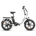 Bicicleta eléctrica plegable urbana SAMEBIKE CY20 Pro con batería de 36 V y 13 Ah, Shimano de 7 velocidades - Blanca