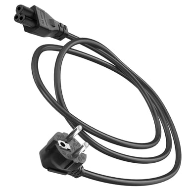 LinQ Cable de alimentación Schuko a C5 para PC, impresora, proyector 1,5 m. Negro