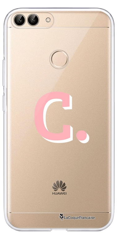 LaCoqueFrançaise Coque Huawei P Smart 2018 silicone transparente Motif Initiale C ultra resistant