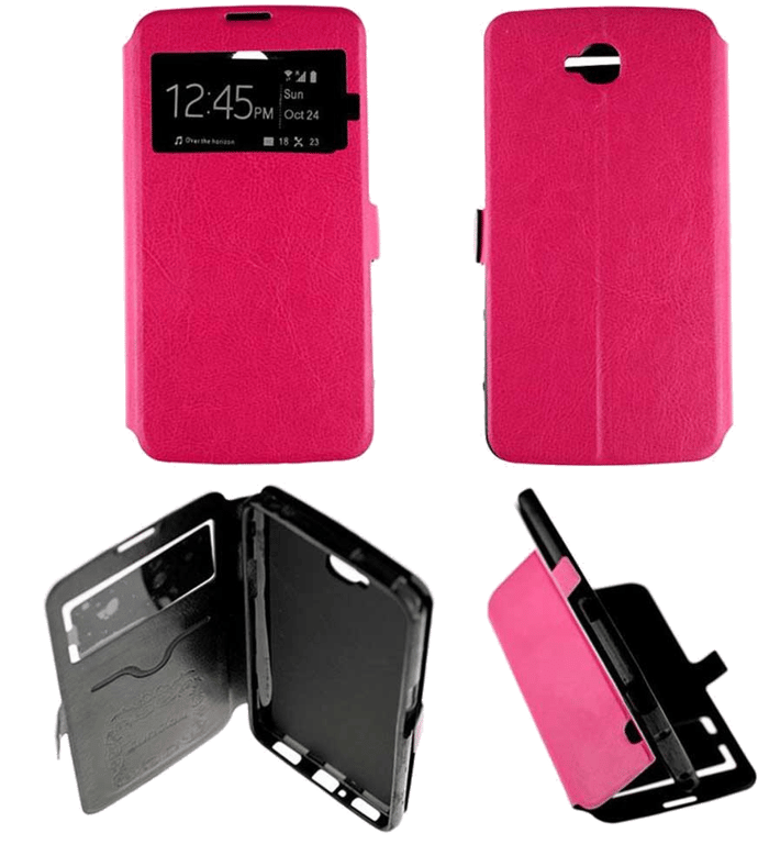 Etui Folio compatible Rose Fushia LG G Pro Lite