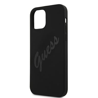 Custodia Guess per iPhone 12 Pro Max 6,7'' nero Script Vintage