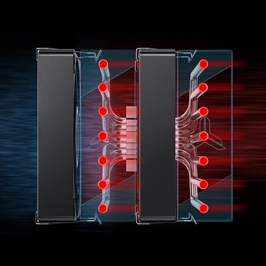 Jonsbo CR-3000 ARGB système de refroidissement d'ordinateur Processeur Ventilateur 12 cm Noir 1 pièce(s)