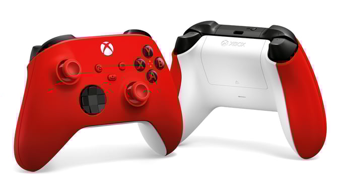 Microsoft Xbox Wireless Controller Rouge, Blanc Manette de jeu Analogique/Numérique Android, PC, Xbox One, Xbox One S, Xbox One X, Xbox Series S, Xbox Series X, iOS