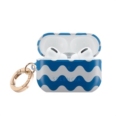 Selencia Coque Vivid pour Apple AirPods Pro 2 - Wave Vibes Classic Blue
