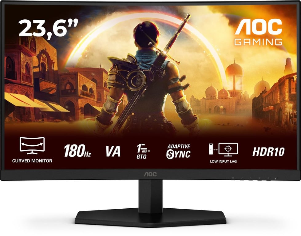 Ecran PC Gamer incurvé - 24'' - FHD - 180Hz - Dalle VA - 0,5ms - C24G42E - Neuf
