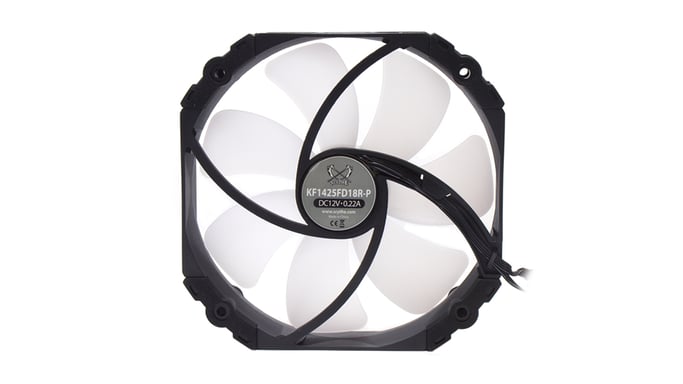 Scythe Kaze Flex 140 RGB PWM Carcasa del ordenador Ventilador 14 cm Negro, Blanco