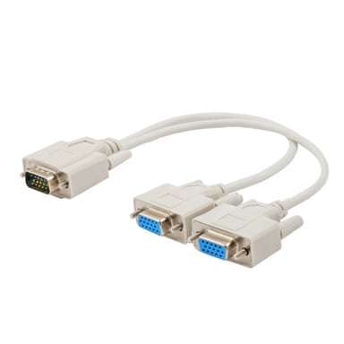 Savio CL-66 câble VGA VGA (D-Sub) 2 x VGA (D-Sub) Blanc