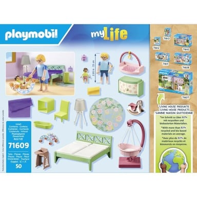 71609 Chambre de parents avec berceau suspendu, Maison d'architecte, My Life, 50 pieces, Des 4 ans