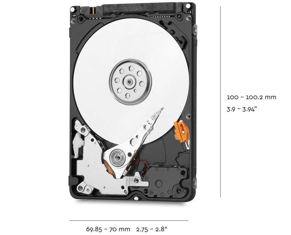 Western Digital BLUE 2 TB disque dur 2 To 5400 tr/min 128 Mo 2.5  Série ATA III - Neuf