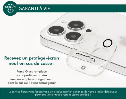 Force Glass FGMGCAMIP1261ORIG écran et protection arrière de téléphones portables Protecteur d'objectif caméra Apple 1 pièce(s)
