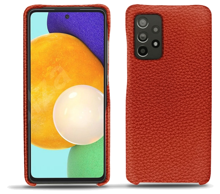 Coque cuir Samsung Galaxy A52 - Coque arrièreOrange