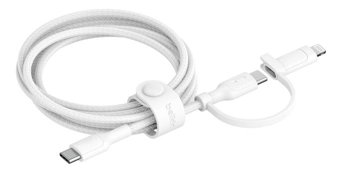 Belkin BoostCharge Pro cable USB USB 2.0 1,5 m USB C USB C/Lightning Blanco