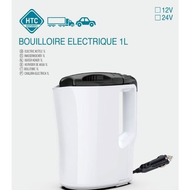 Hervidor eléctrico 12V HTC EQUIPEMENT 1L 170W toma de mechero Blanco y Azul