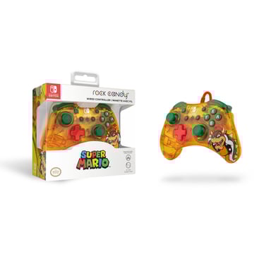 Rock Candy: Lemon Bomb Bowser Vert, Translucide, Jaune USB Manette de jeu Analogique/Numérique Nintendo Switch, Nintendo Switch Lite, Nintendo Switch OLED