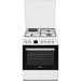Cuisinière mixte Rosières RGE660CMW/E Four électrique 60L 4 foyers (3 gaz+1 électrique) Catalyse Minuteur Blanc
