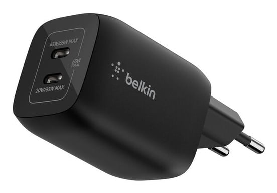 Belkin ENA007KQBK chargeur d'appareils mobiles Écouteurs, Ordinateur portable, Consoles portables, Smartphone, Tablette Noir Secteur Charge rapide Intérieure